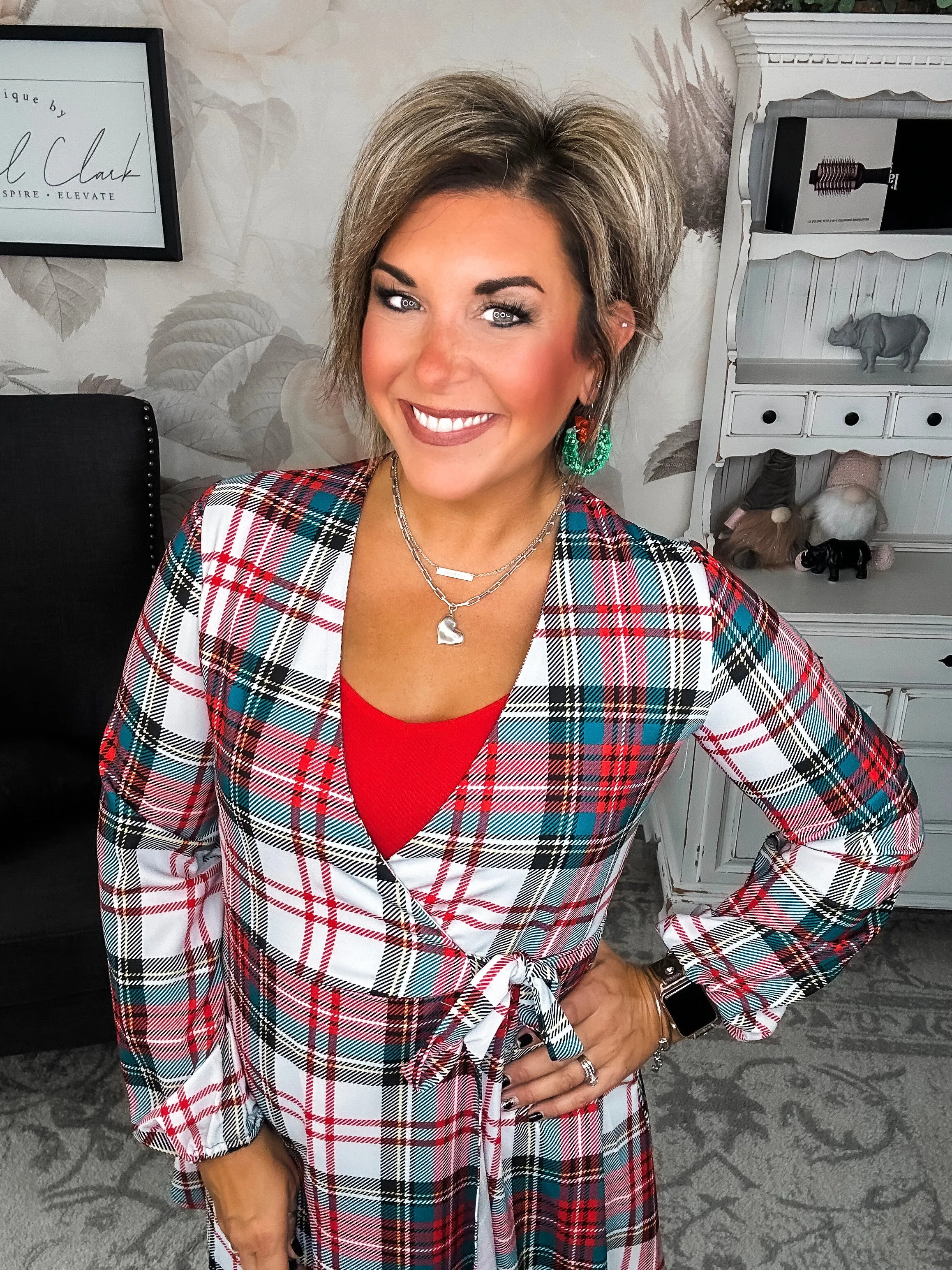 Scotch On The Rocks Plaid Christmas Dress