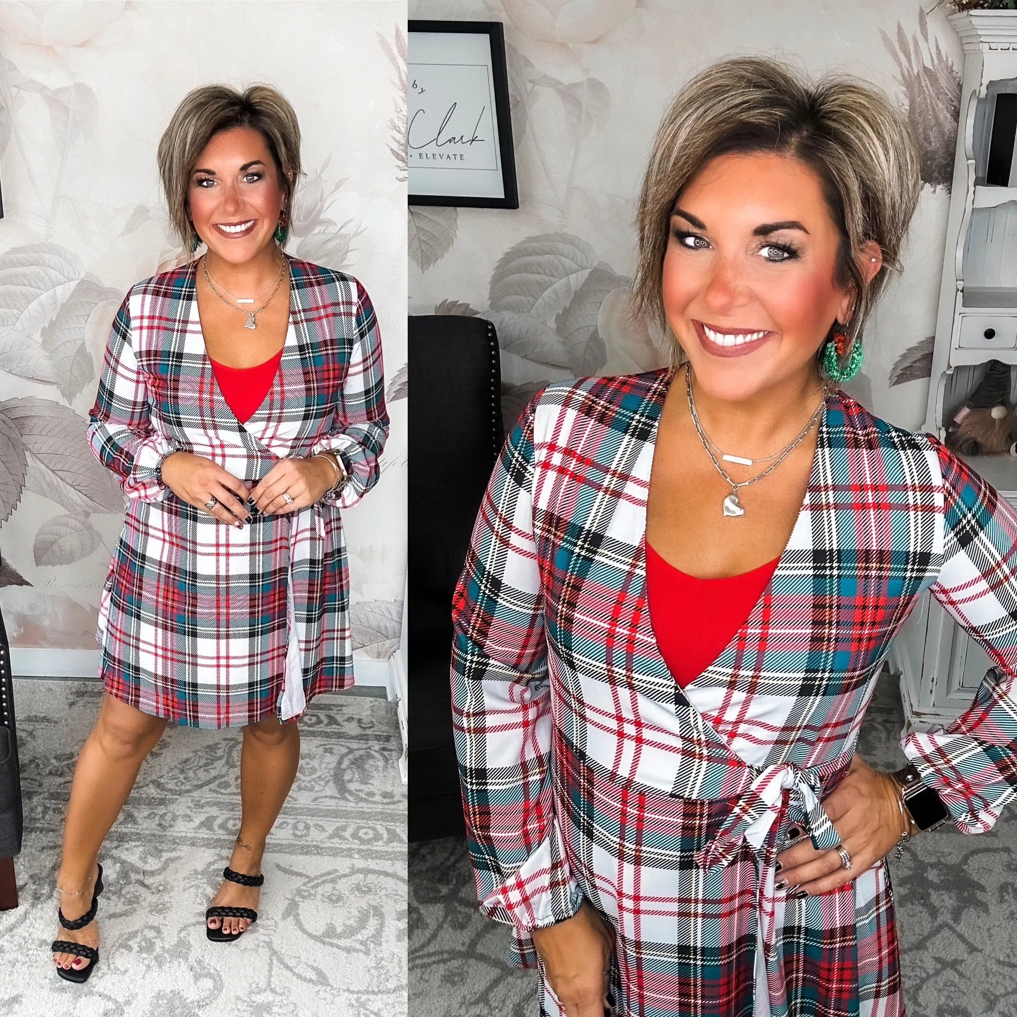 Scotch On The Rocks Plaid Christmas Dress