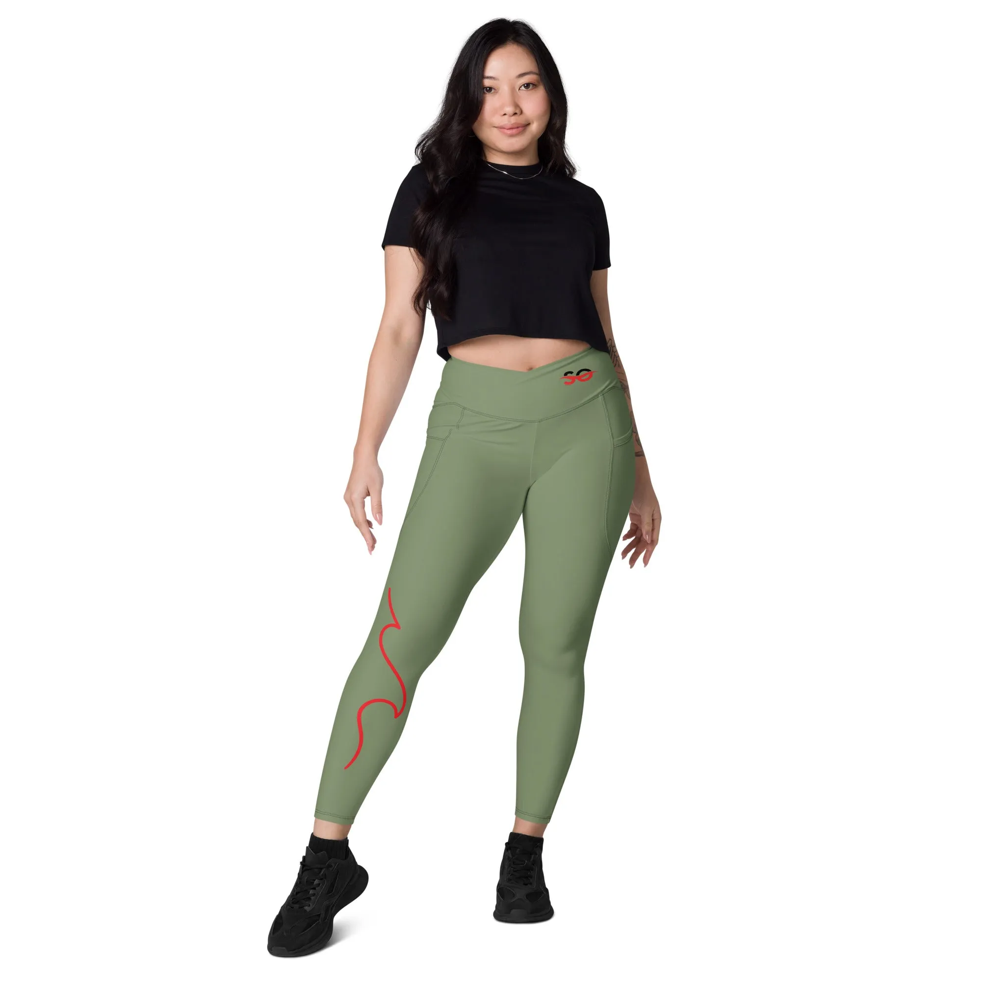 Shoreline Offroad Crossover Leggings with Pockets - High-Waisted