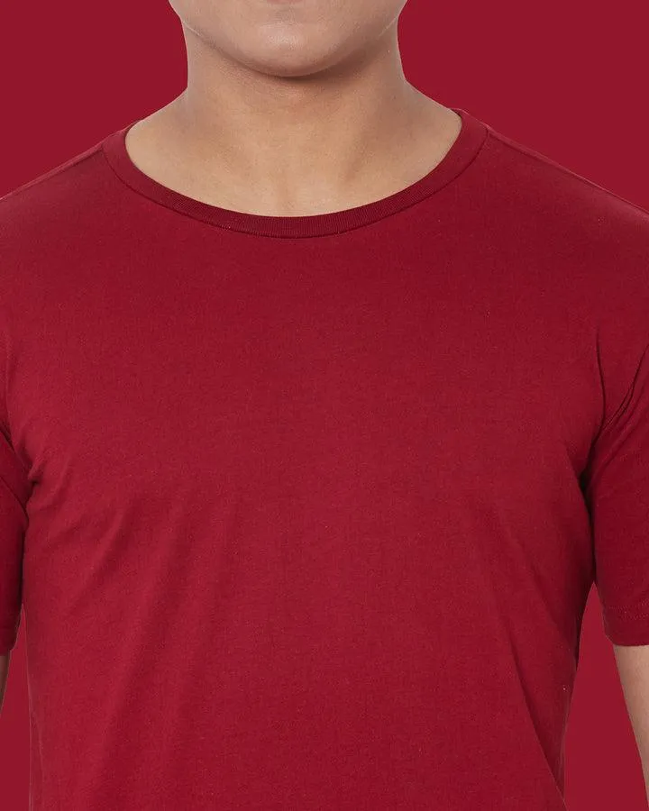 SHORT SLEEVE T SHIRT - Maroon