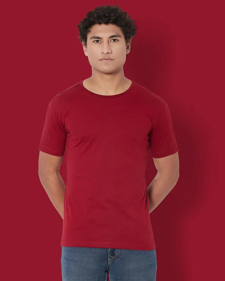 SHORT SLEEVE T SHIRT - Maroon