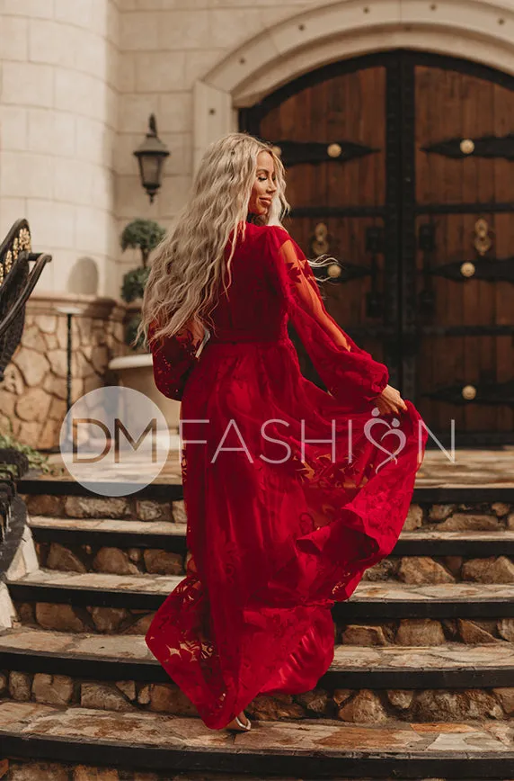 Skye Red Gown - DM Exclusive - Restocked - Maternity Friendly