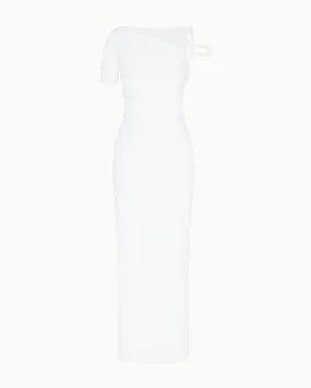 Sleek Stretch Twist Maxi Dress | Bright White