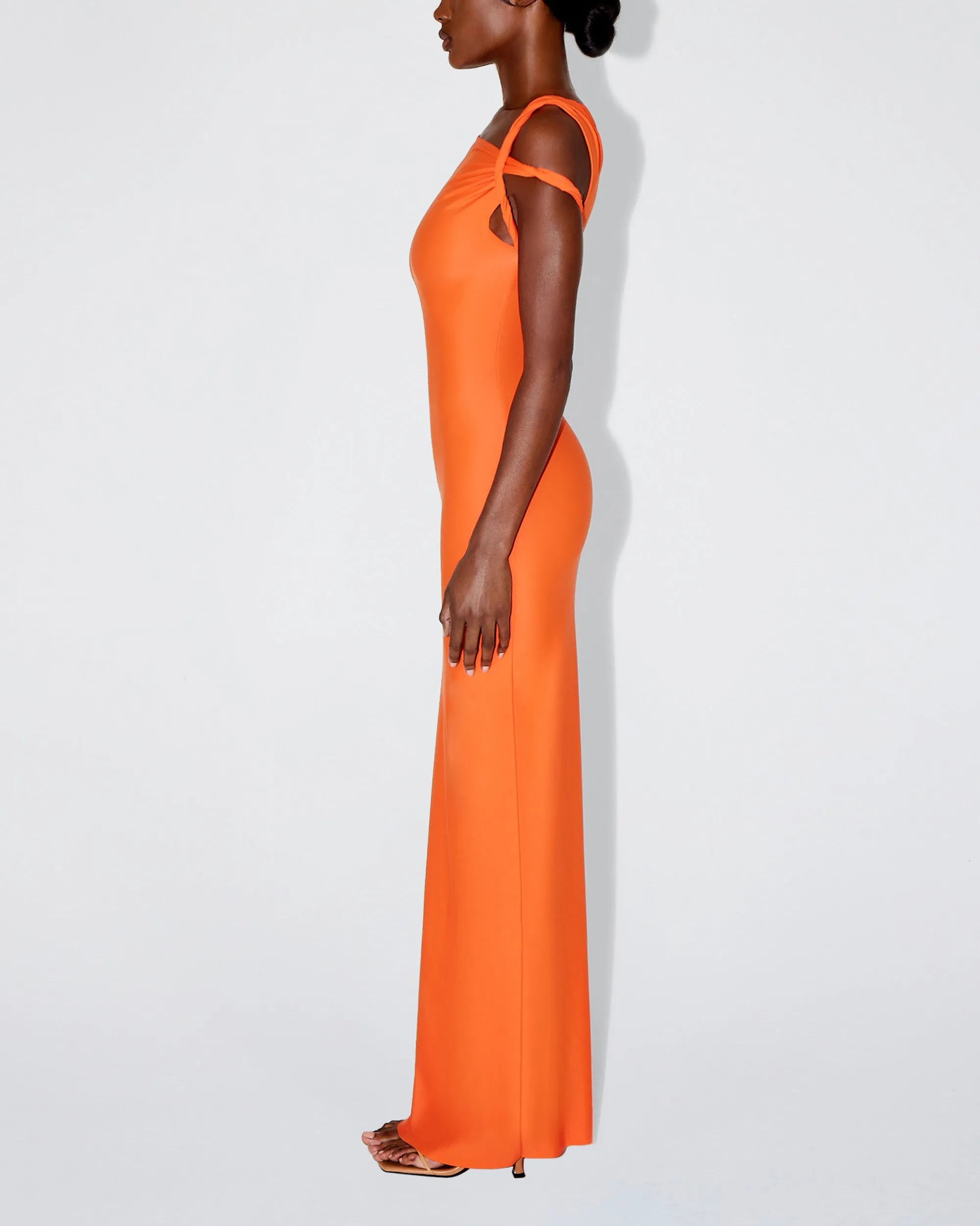 Sleek Stretch Twist Maxi Dress | Papaya