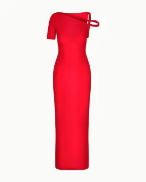 Sleek Stretch Twist Maxi Dress | Tomato