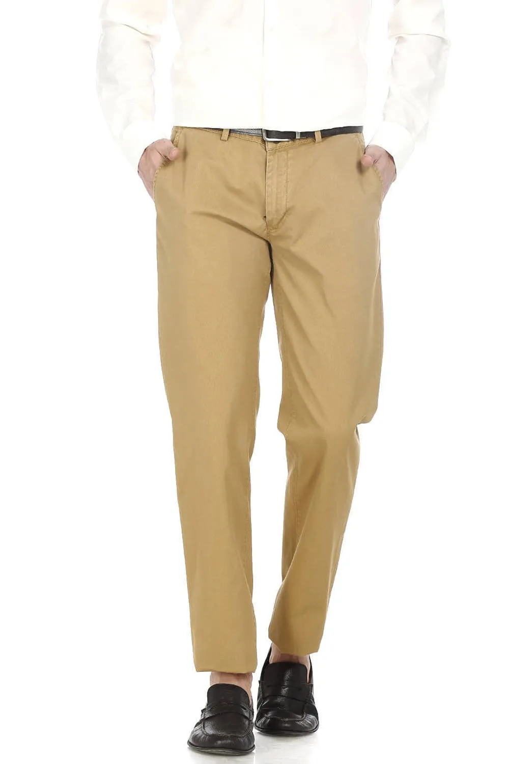 Slim Fit Weave Ribbed Trousers