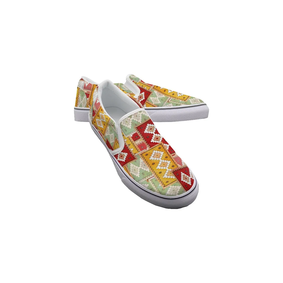 So#28 Men's Slip On Sneakers, abstract, print