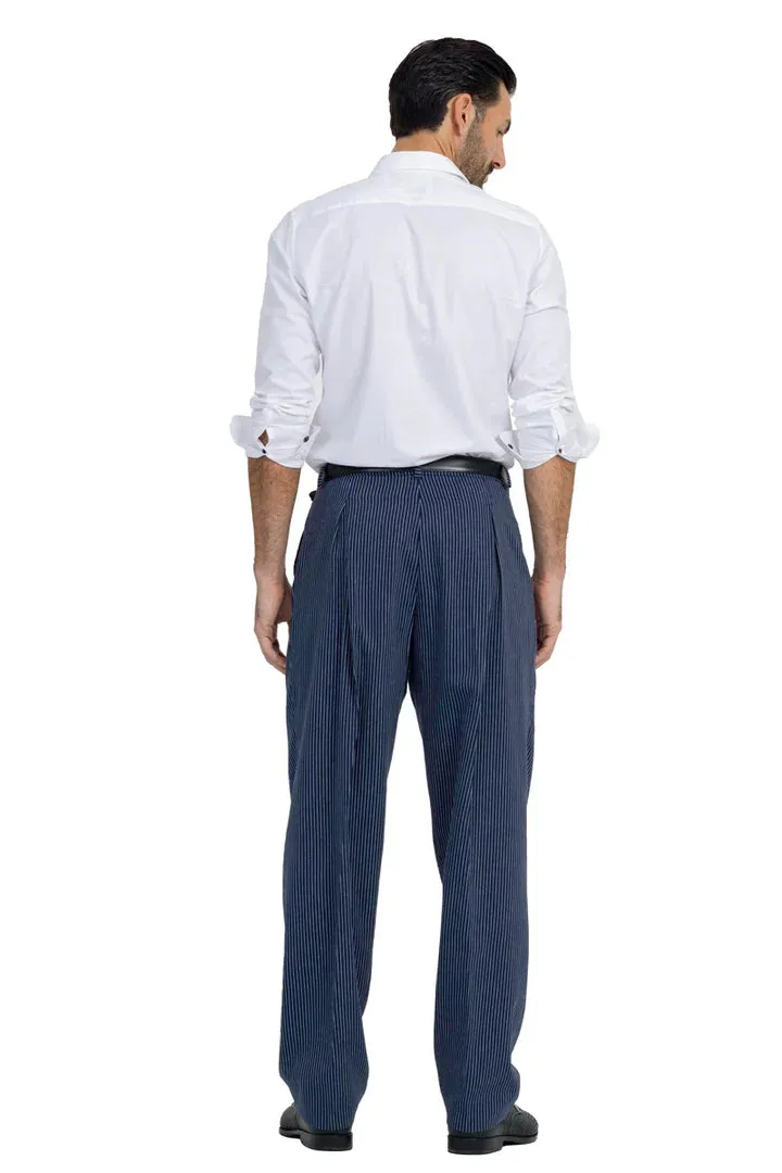 Striped Blue Men's Tango Outfit