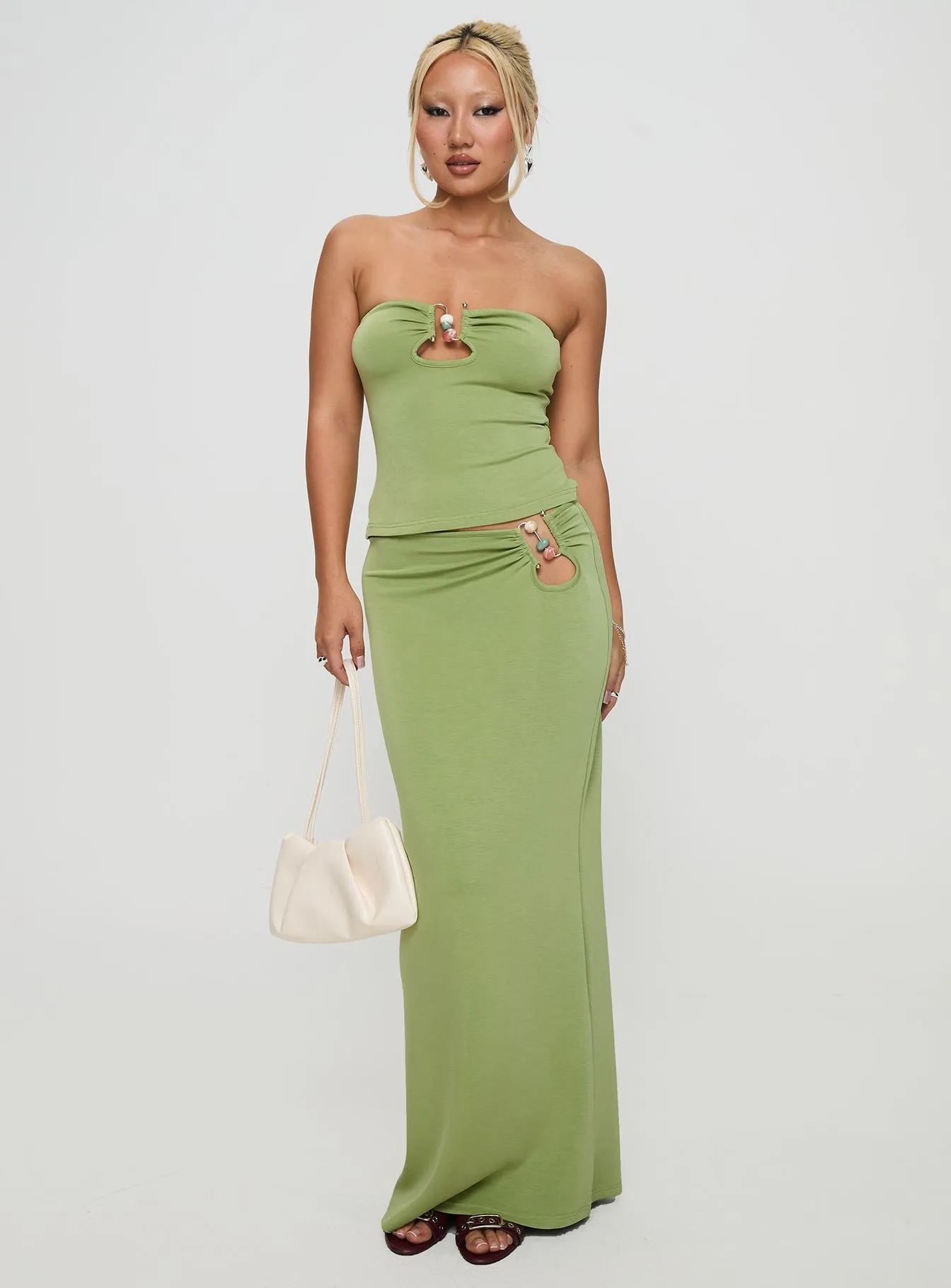 Sun Chaser Maxi Skirt Green