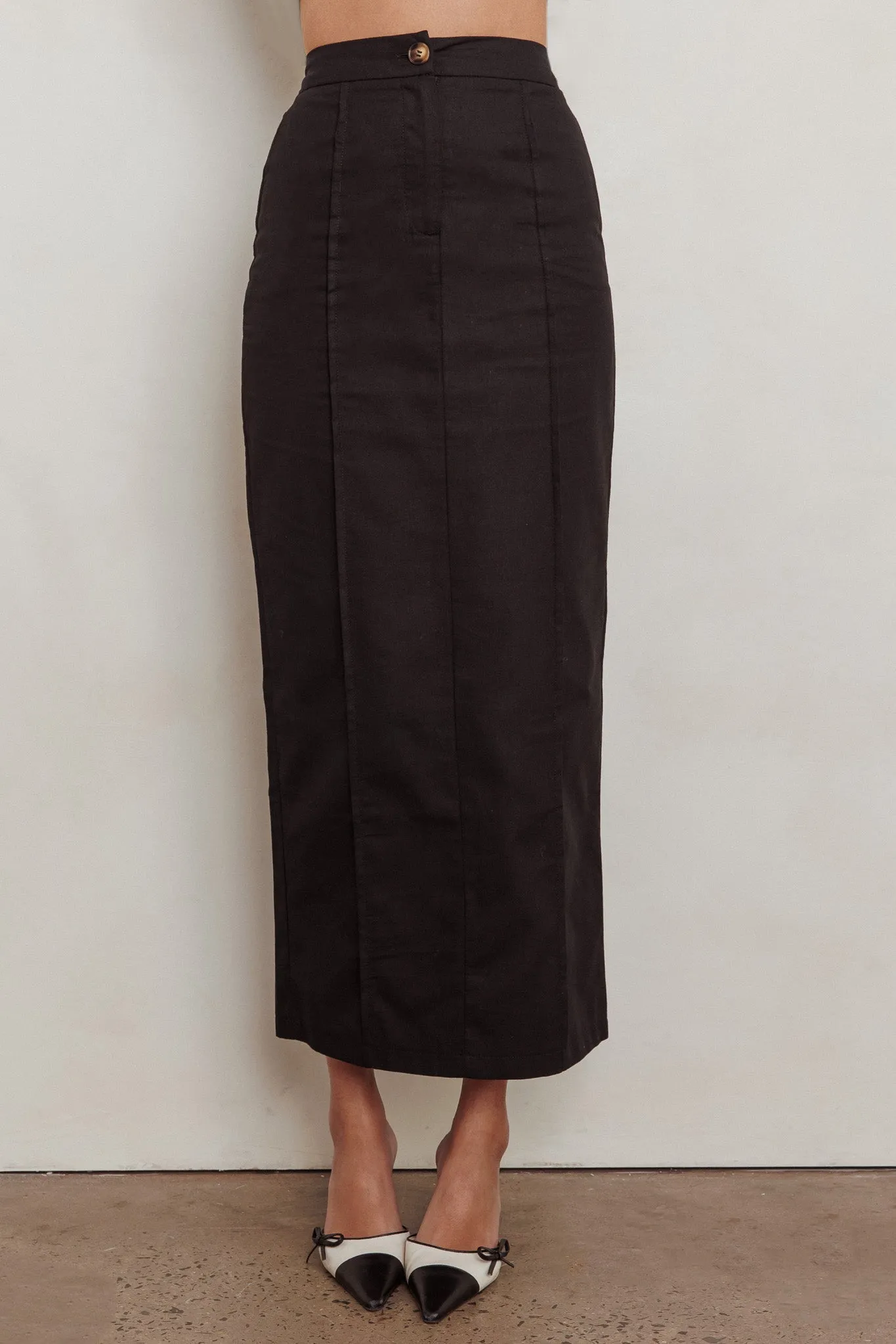 Sweet Treat Column Maxi Skirt Black