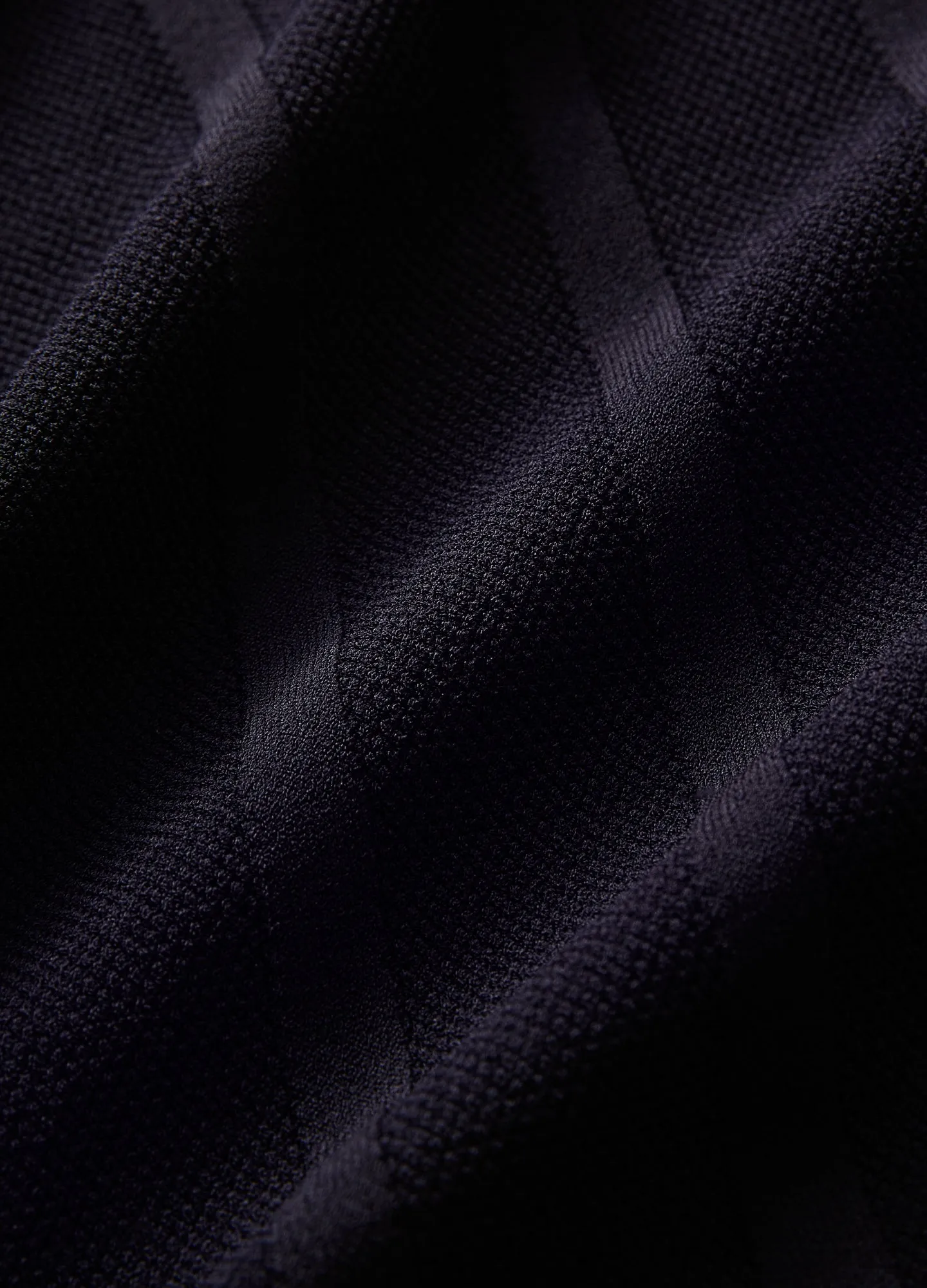 Textured Tech Knit Polo Navy Dark