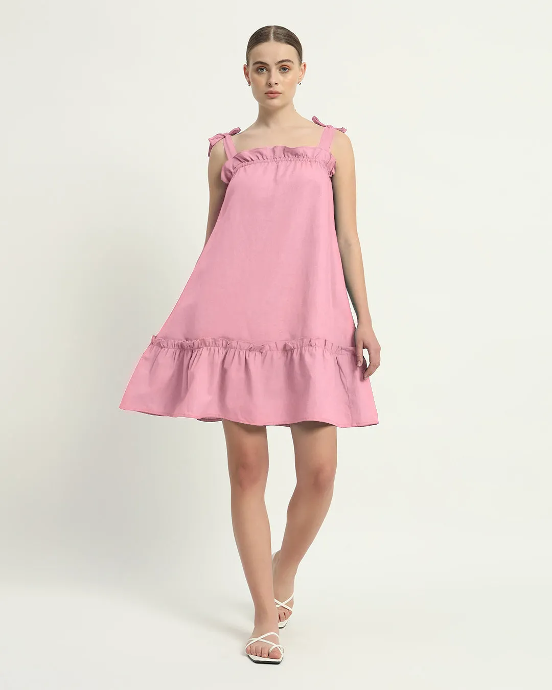 The Amalfi Fondant Pink Cotton Dress