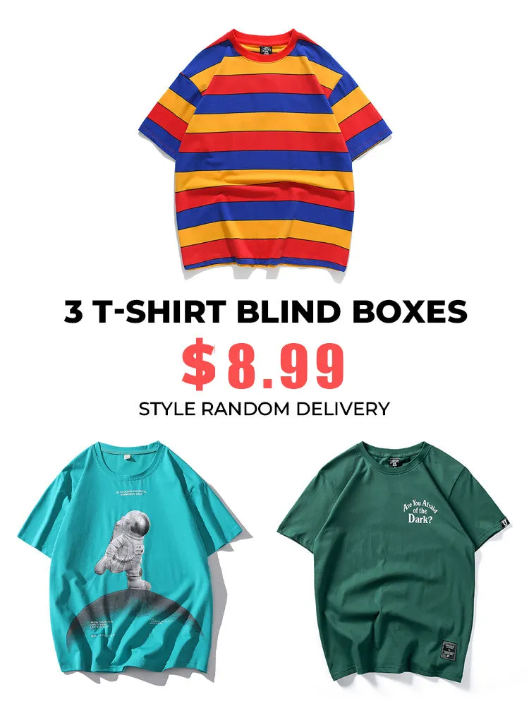 The blind box contains 3 T-shirts (random styles)