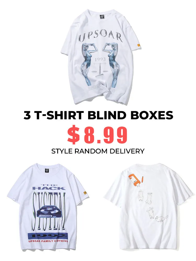 The blind box contains 3 T-shirts (random styles)