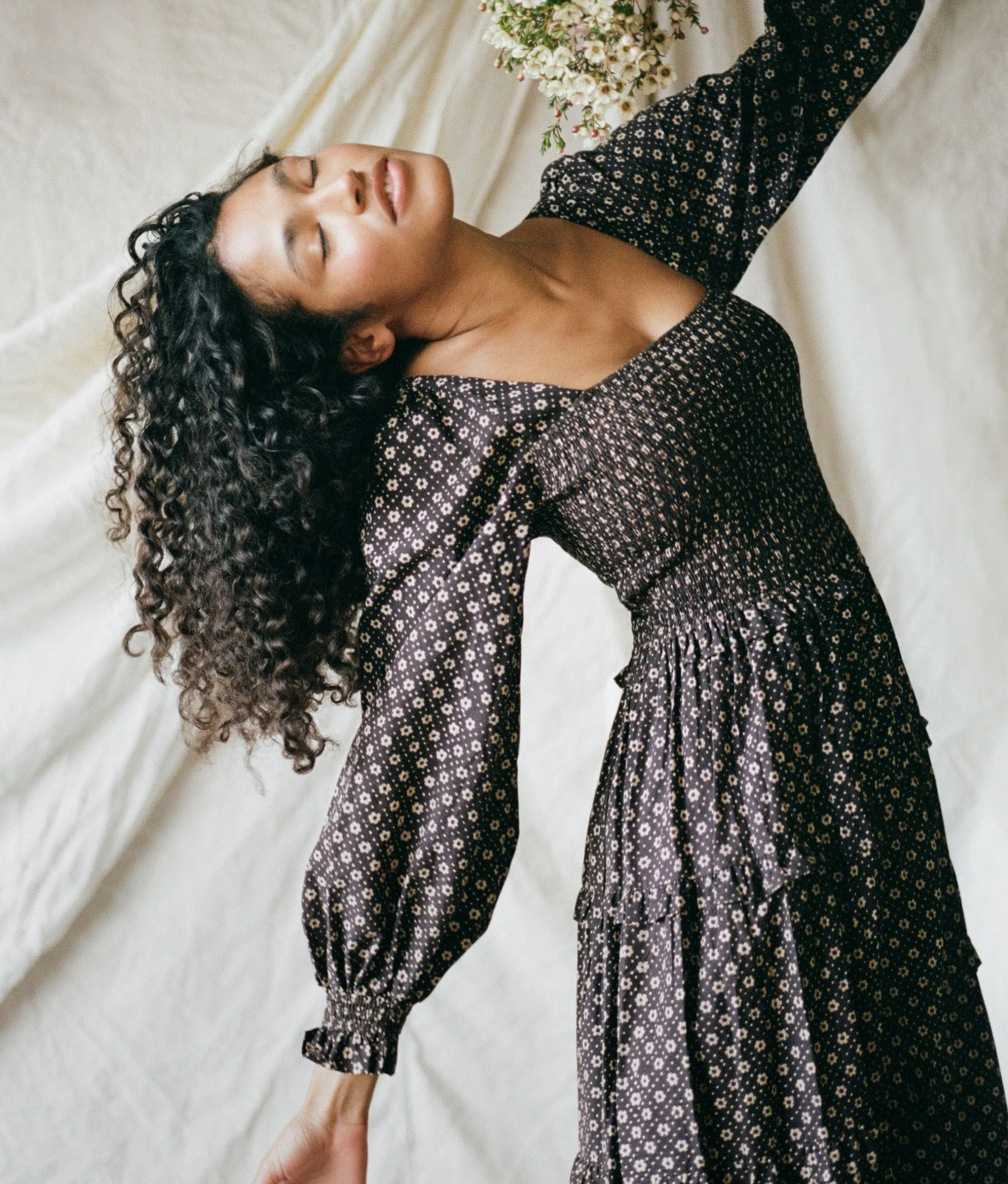 The Emerson Dress | Noir Petunia Dot