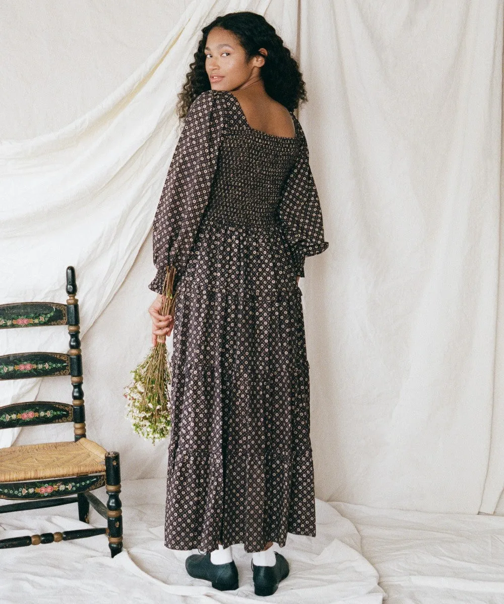 The Emerson Dress | Noir Petunia Dot