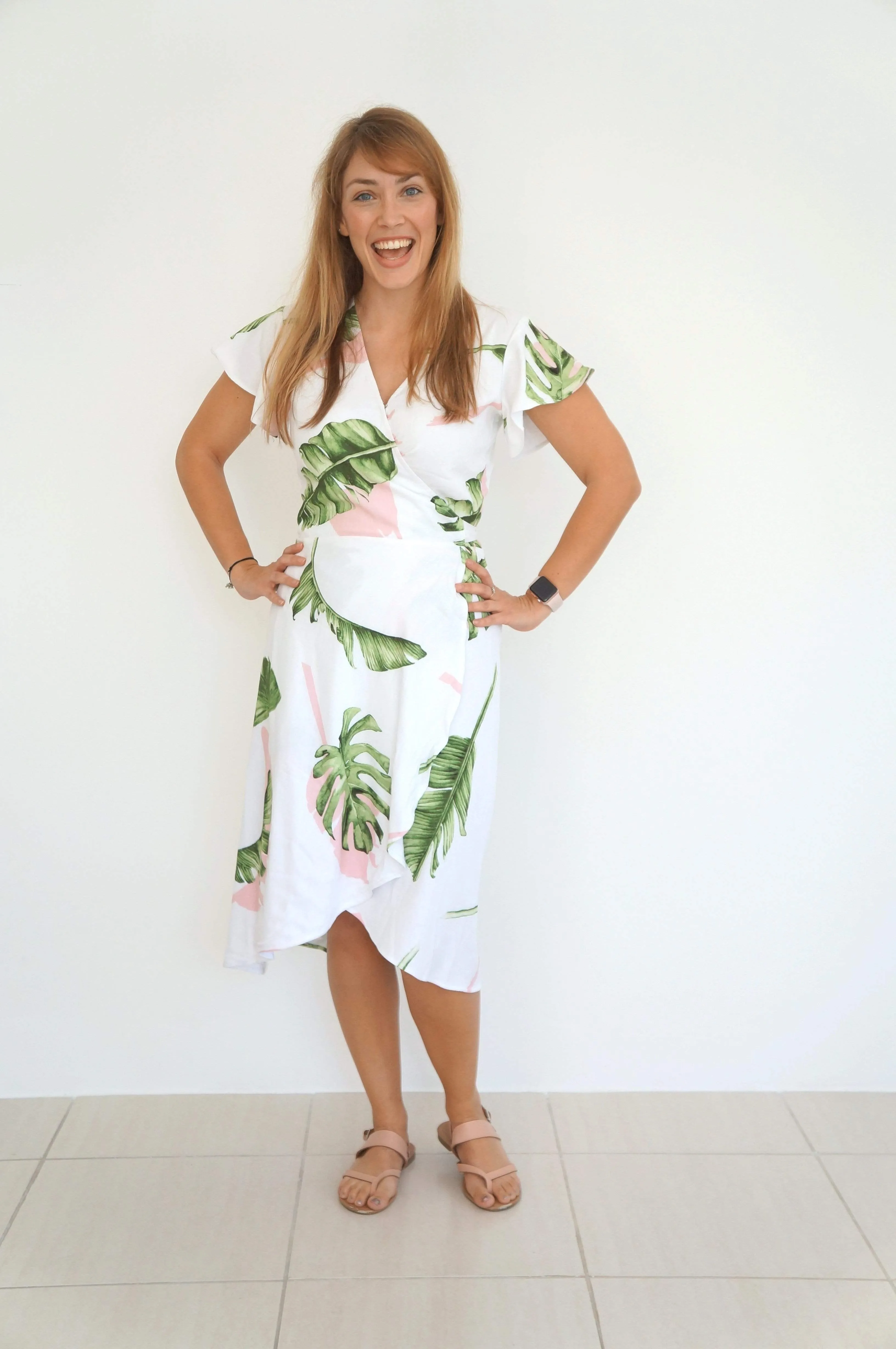 The Maxi Wrap Dress - Palm Breeze