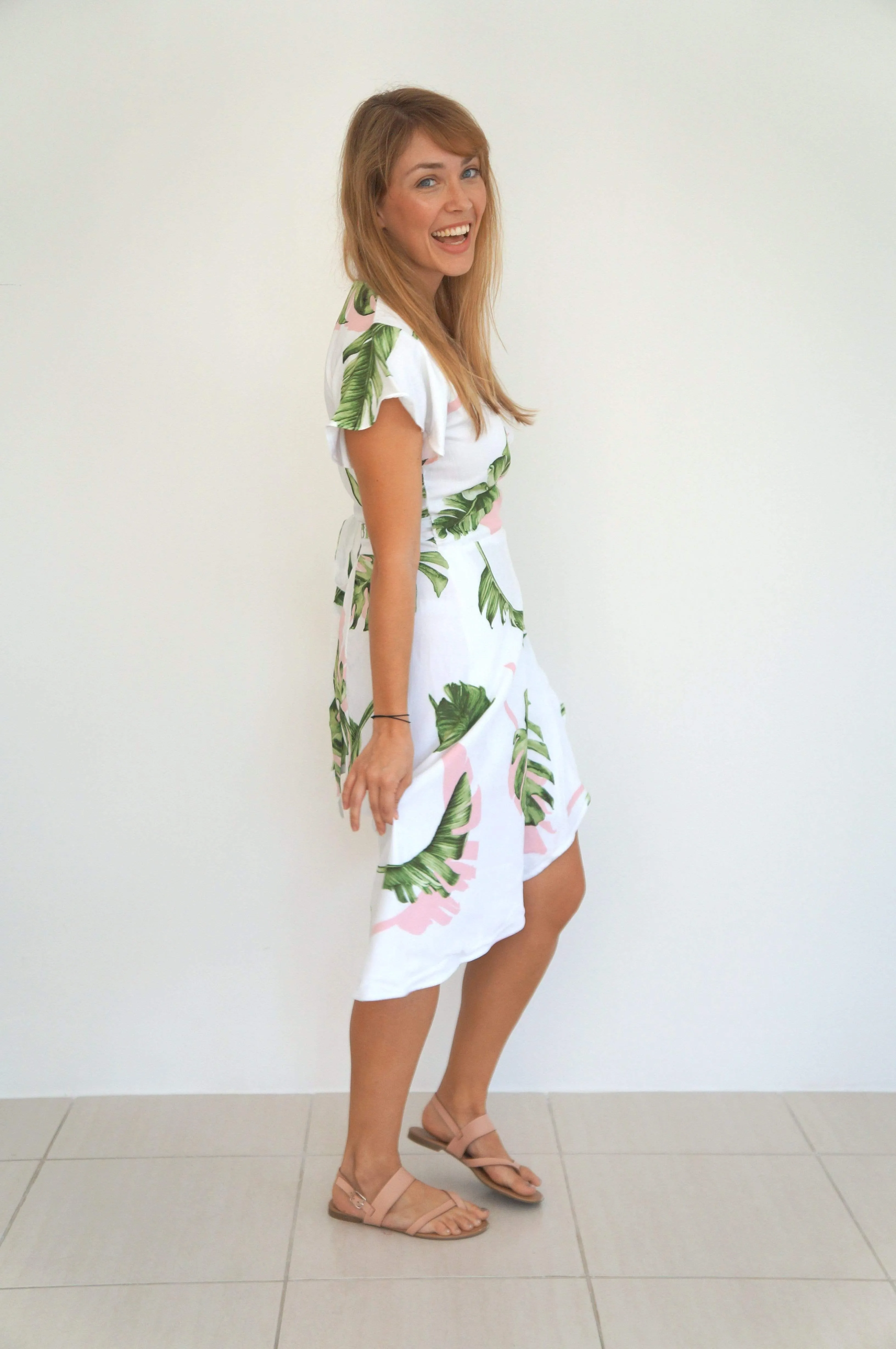 The Maxi Wrap Dress - Palm Breeze