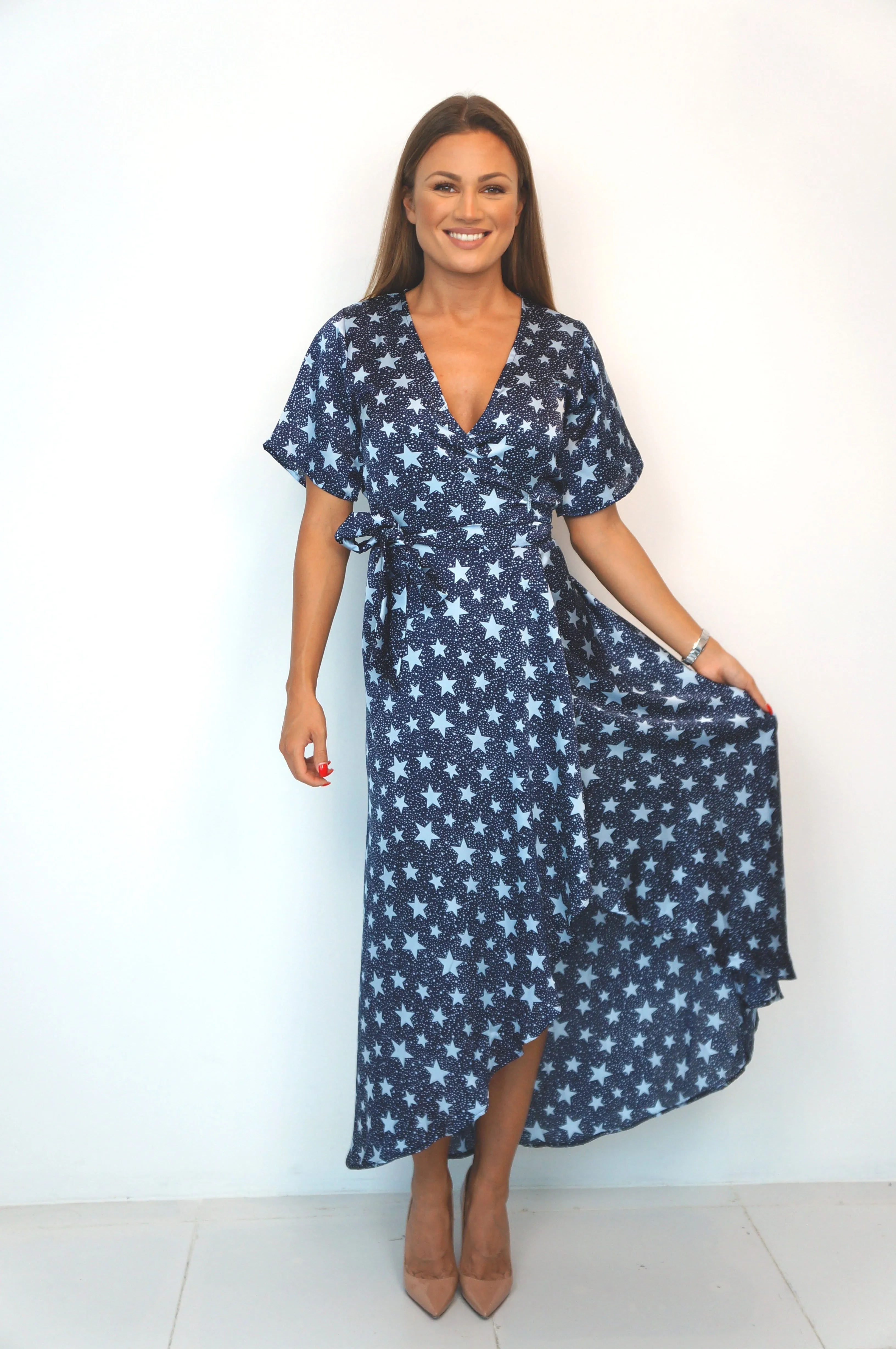 The Maxi Wrap Dress - Starry Nights