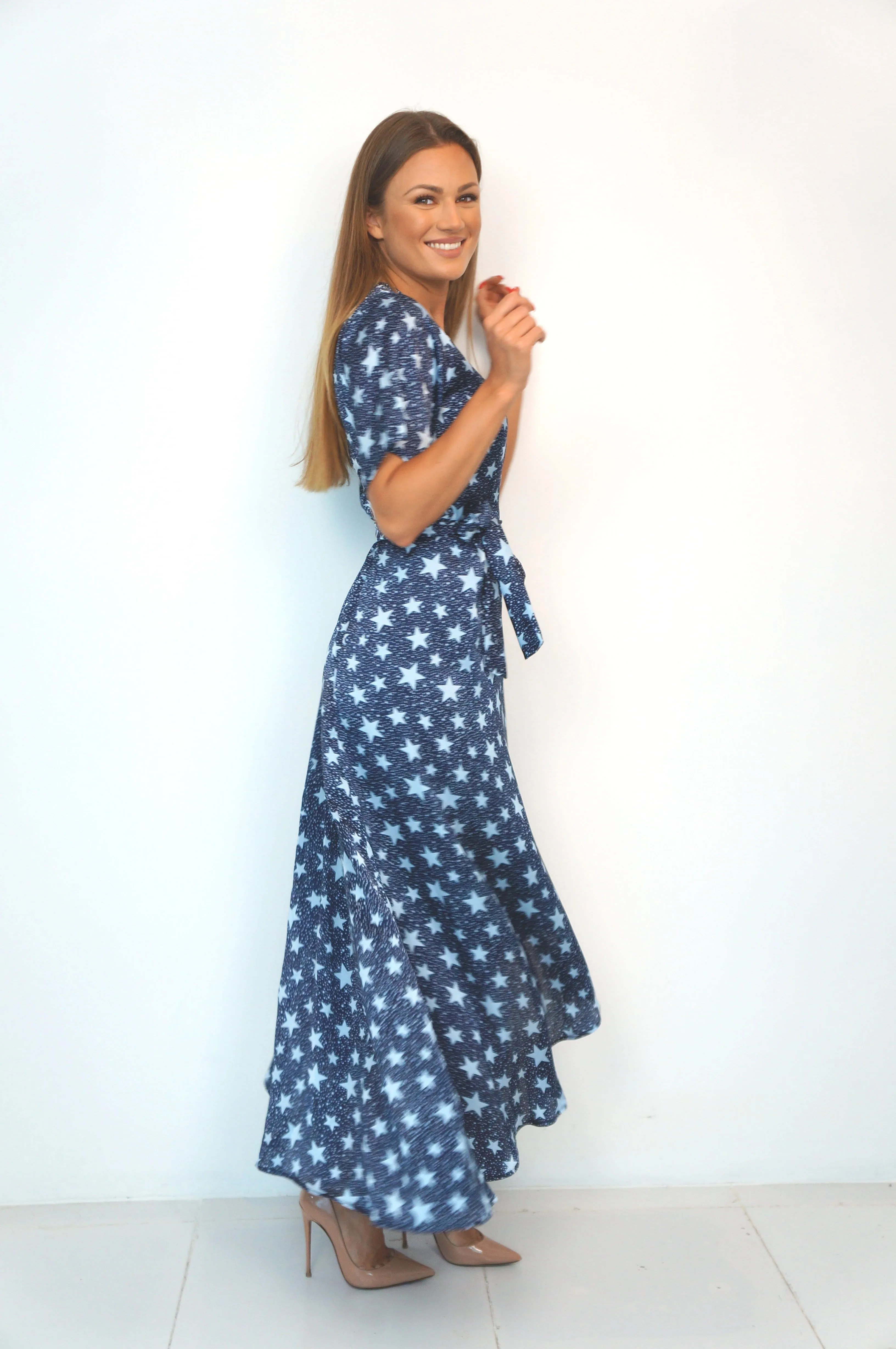 The Maxi Wrap Dress - Starry Nights