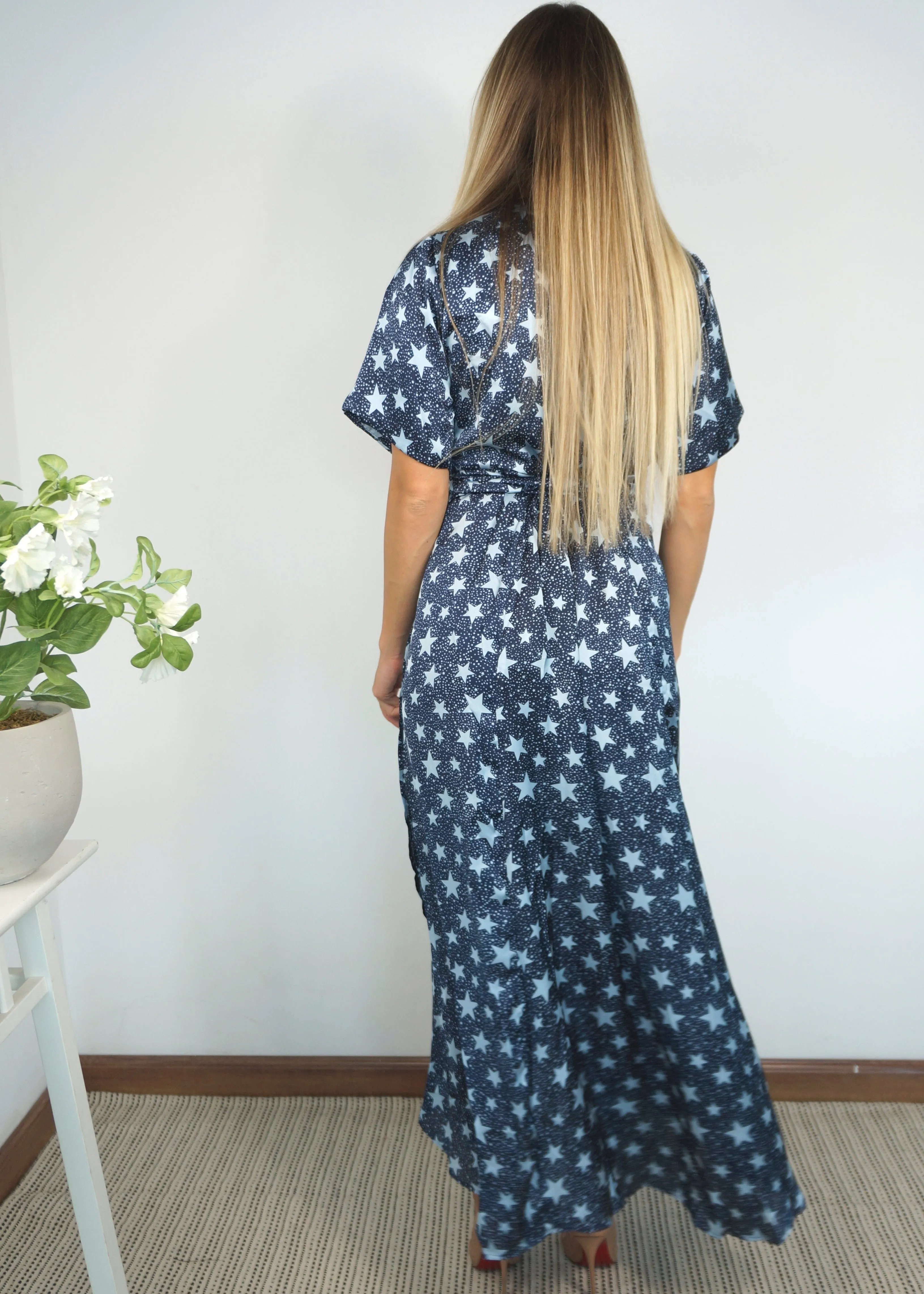 The Maxi Wrap Dress - Starry Nights