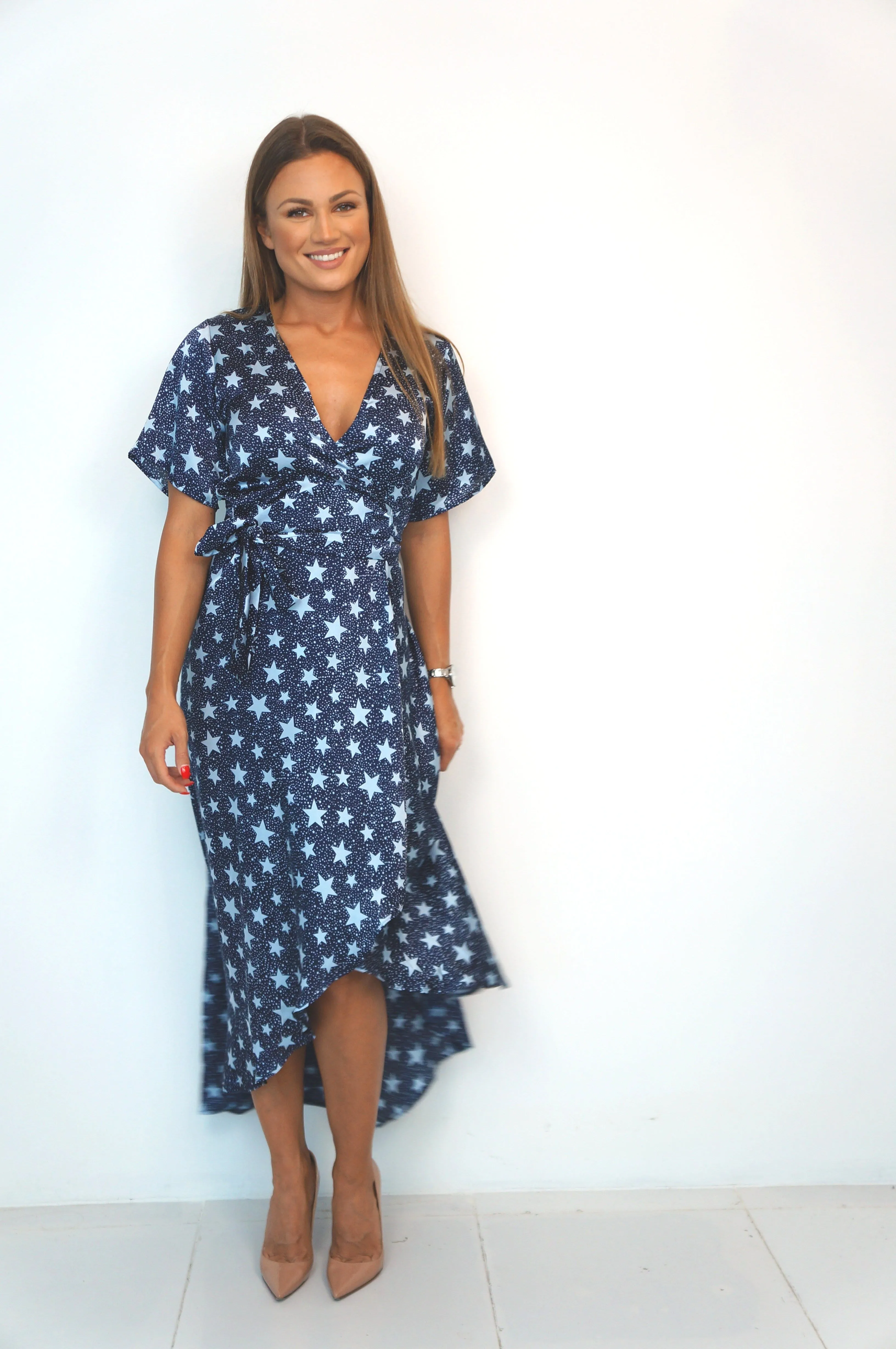 The Maxi Wrap Dress - Starry Nights