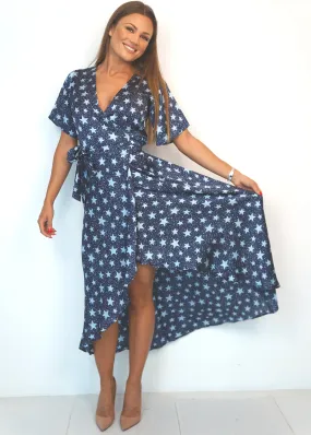 The Maxi Wrap Dress - Starry Nights