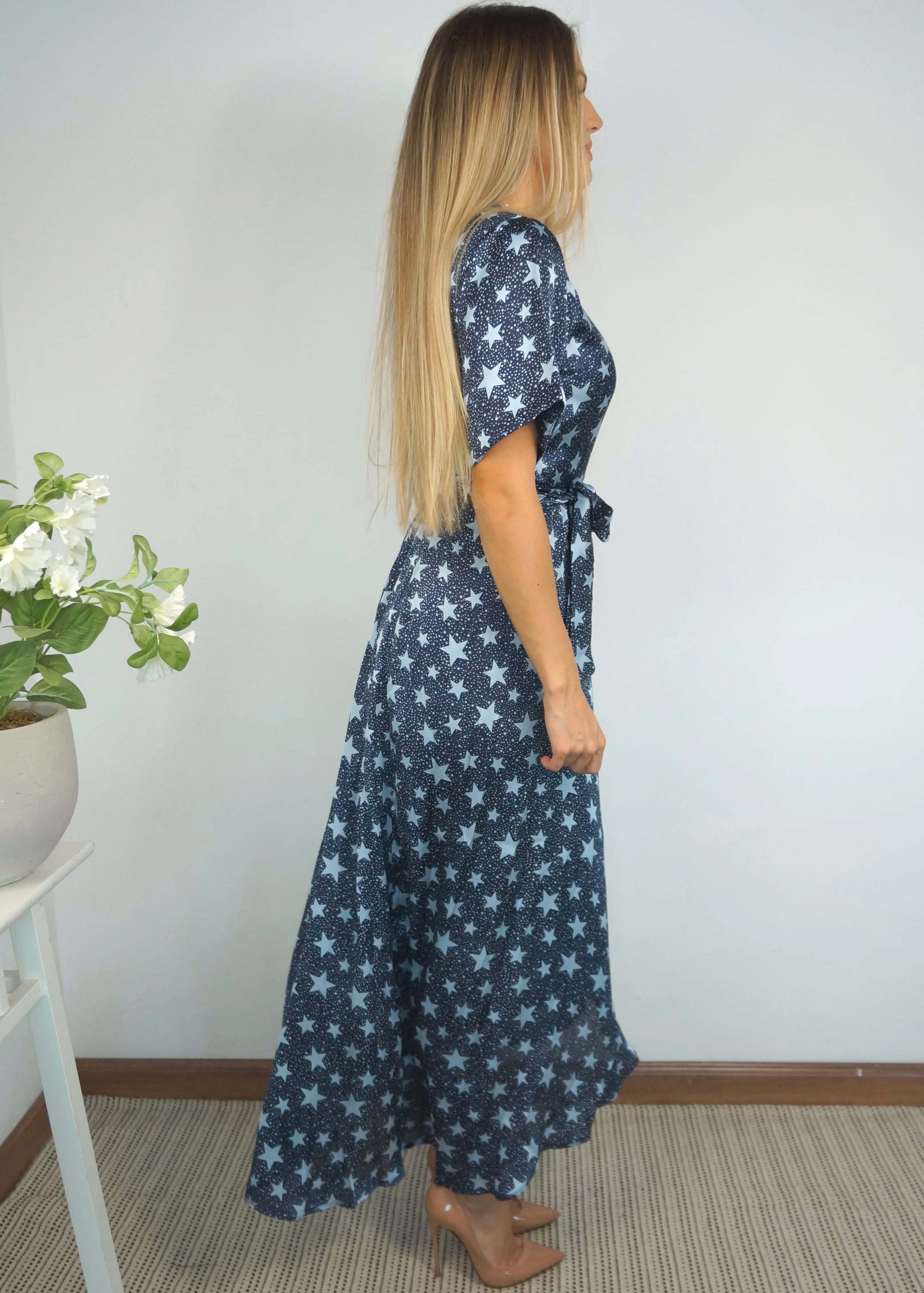 The Maxi Wrap Dress - Starry Nights