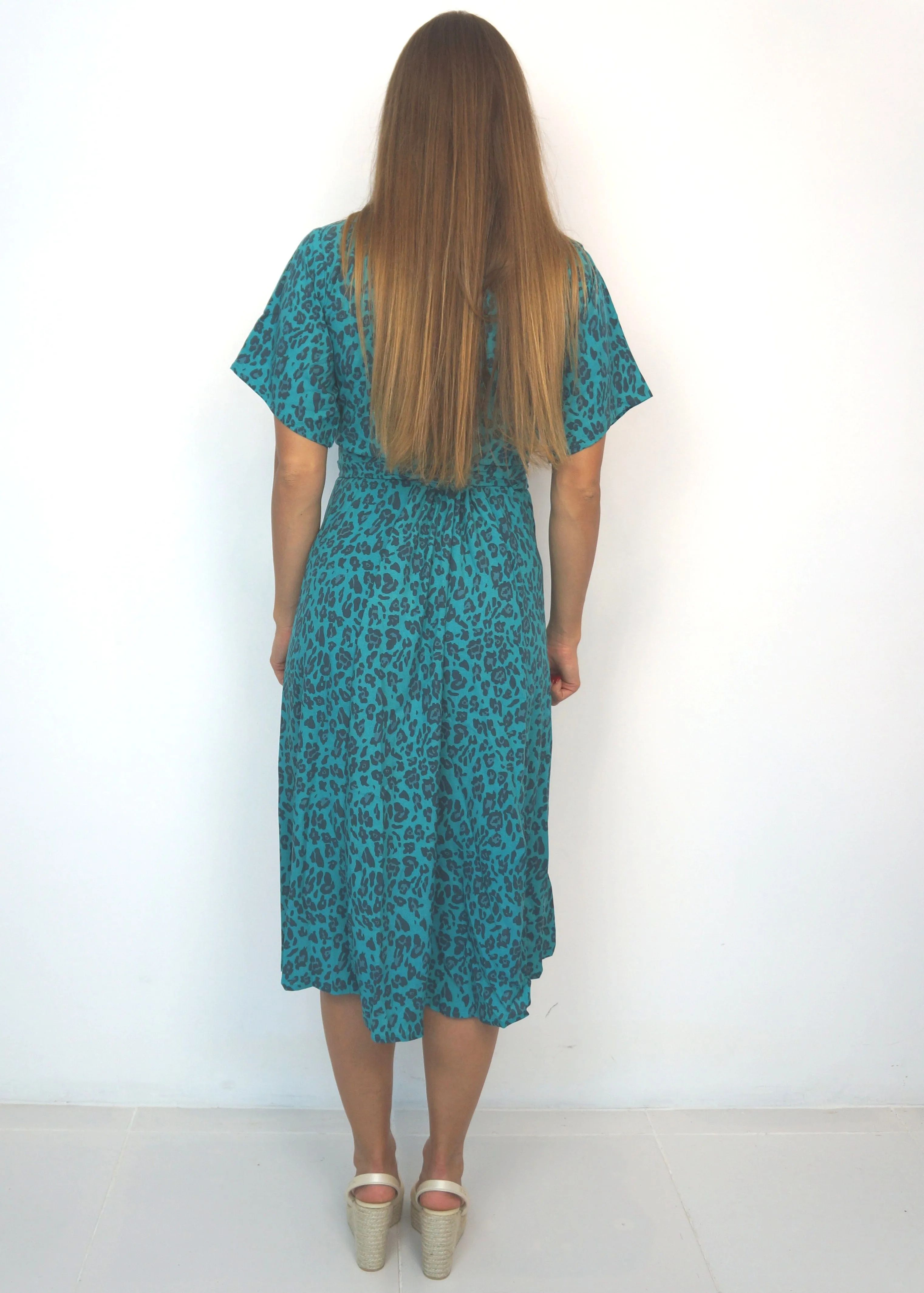 The Midi Wrap Dress - Jade Jungle