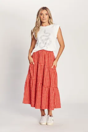 The Others - Gingham Asymmetrical Skirt