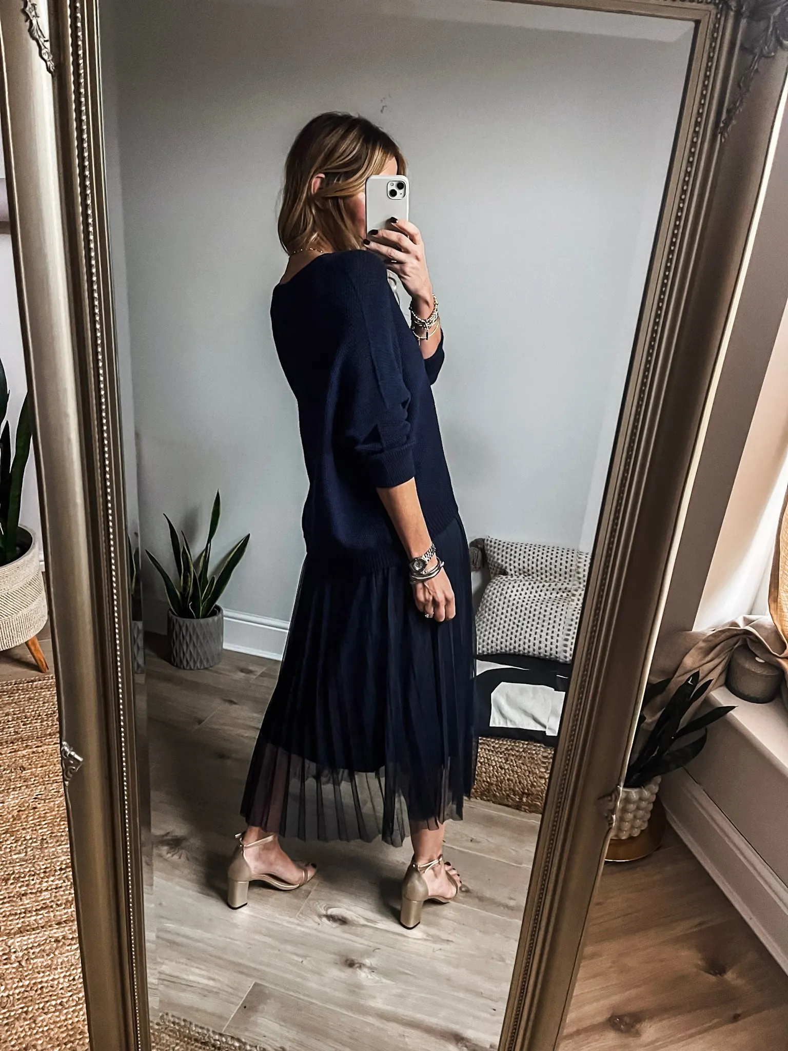 Two-Piece Pleated Jumper Dress