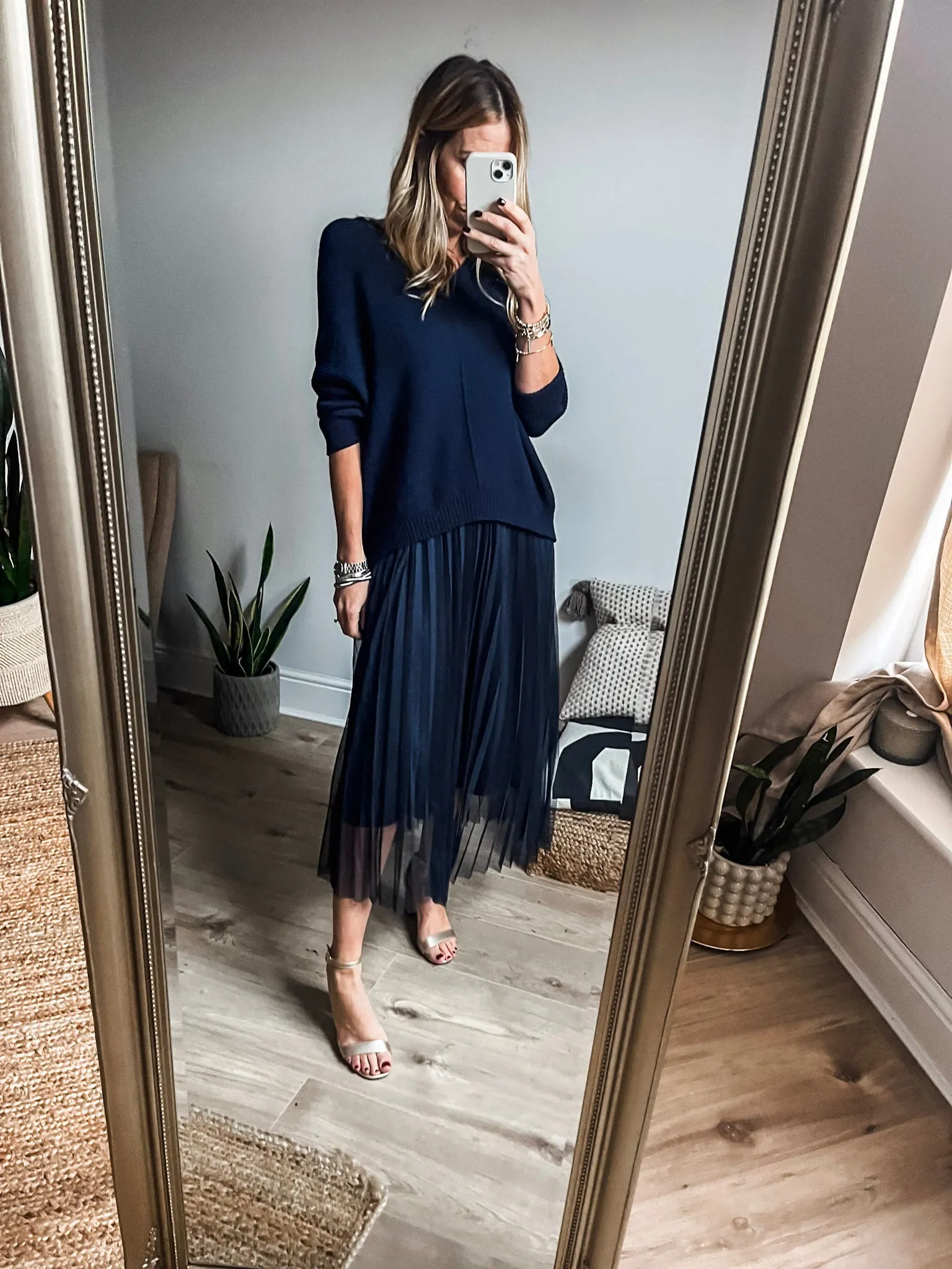 Two-Piece Pleated Jumper Dress