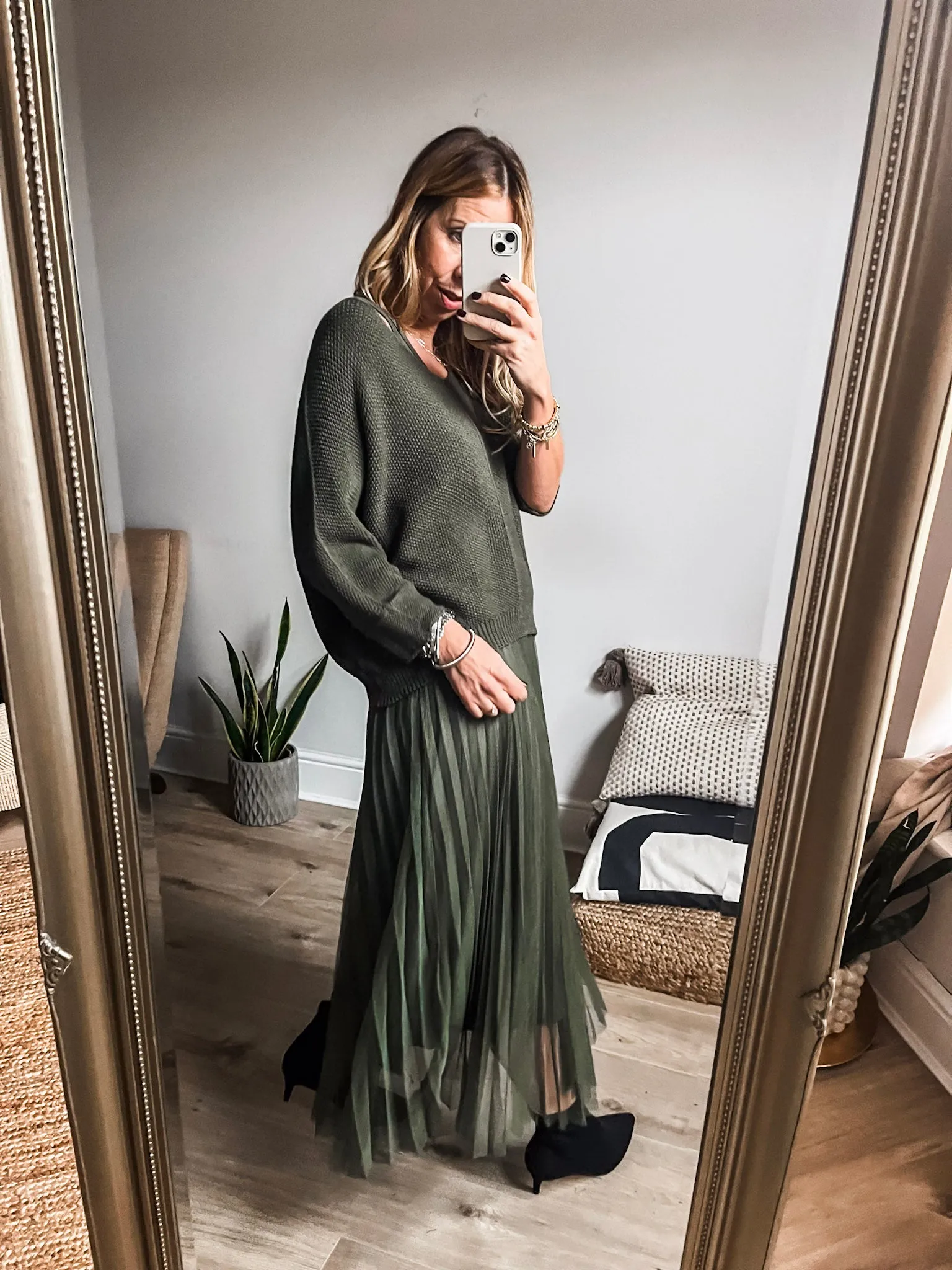 Two-Piece Pleated Jumper Dress