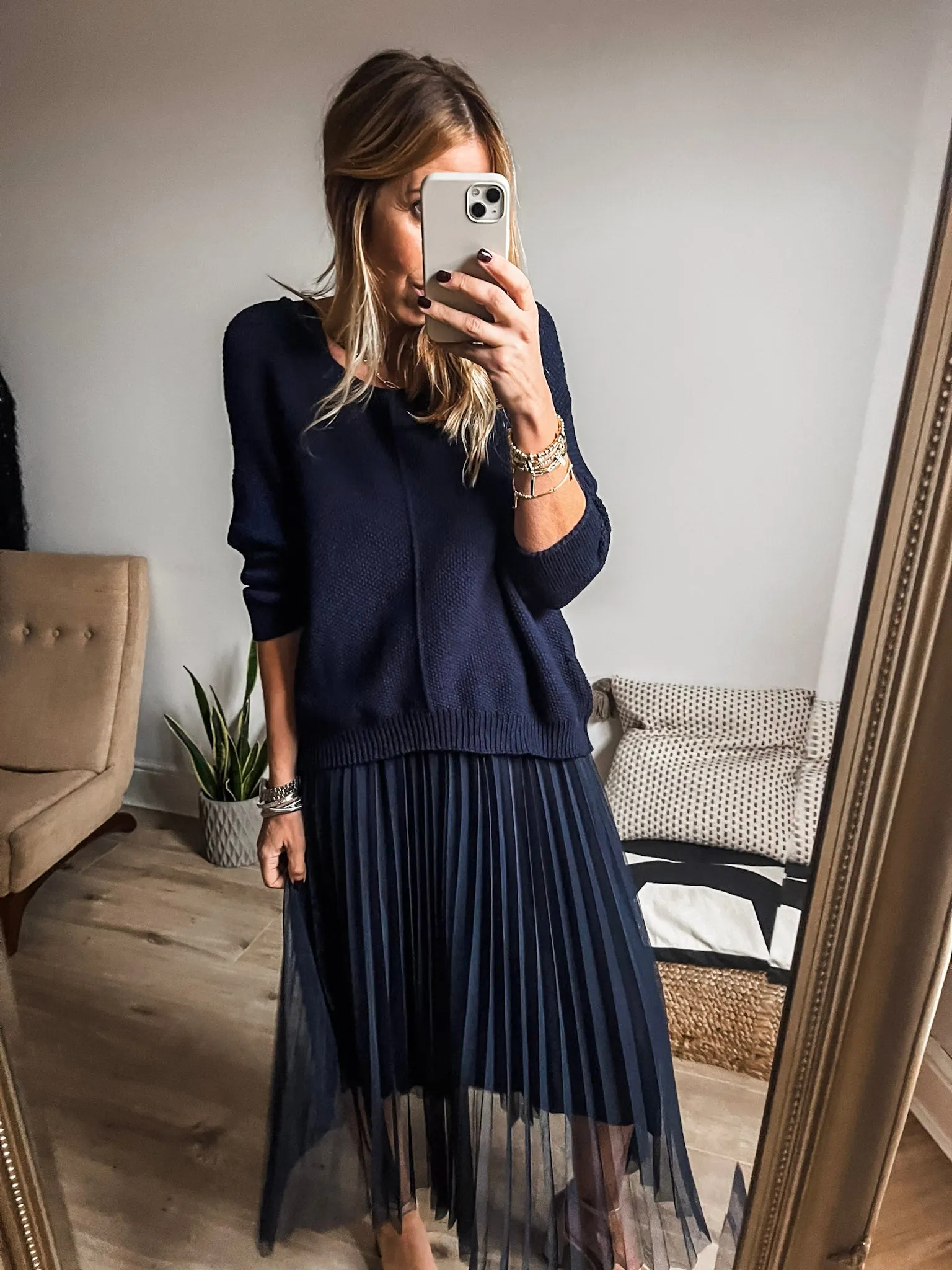 Two-Piece Pleated Jumper Dress