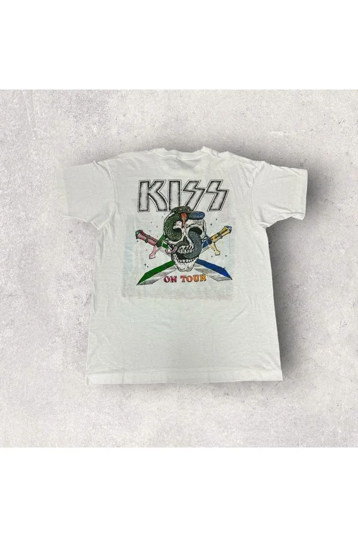 Vintage Single Stitch KISS Live In Concert Bootleg Tour Tee- L