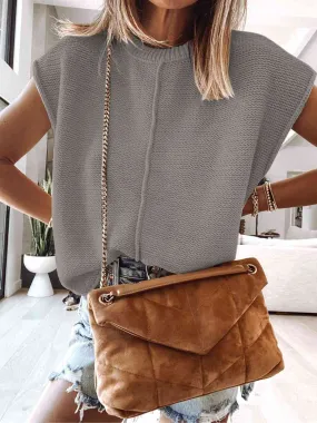 Women Cap Sleeve Sweater Vest