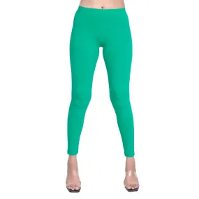 Women Spot Green Breathable Long Length Legging