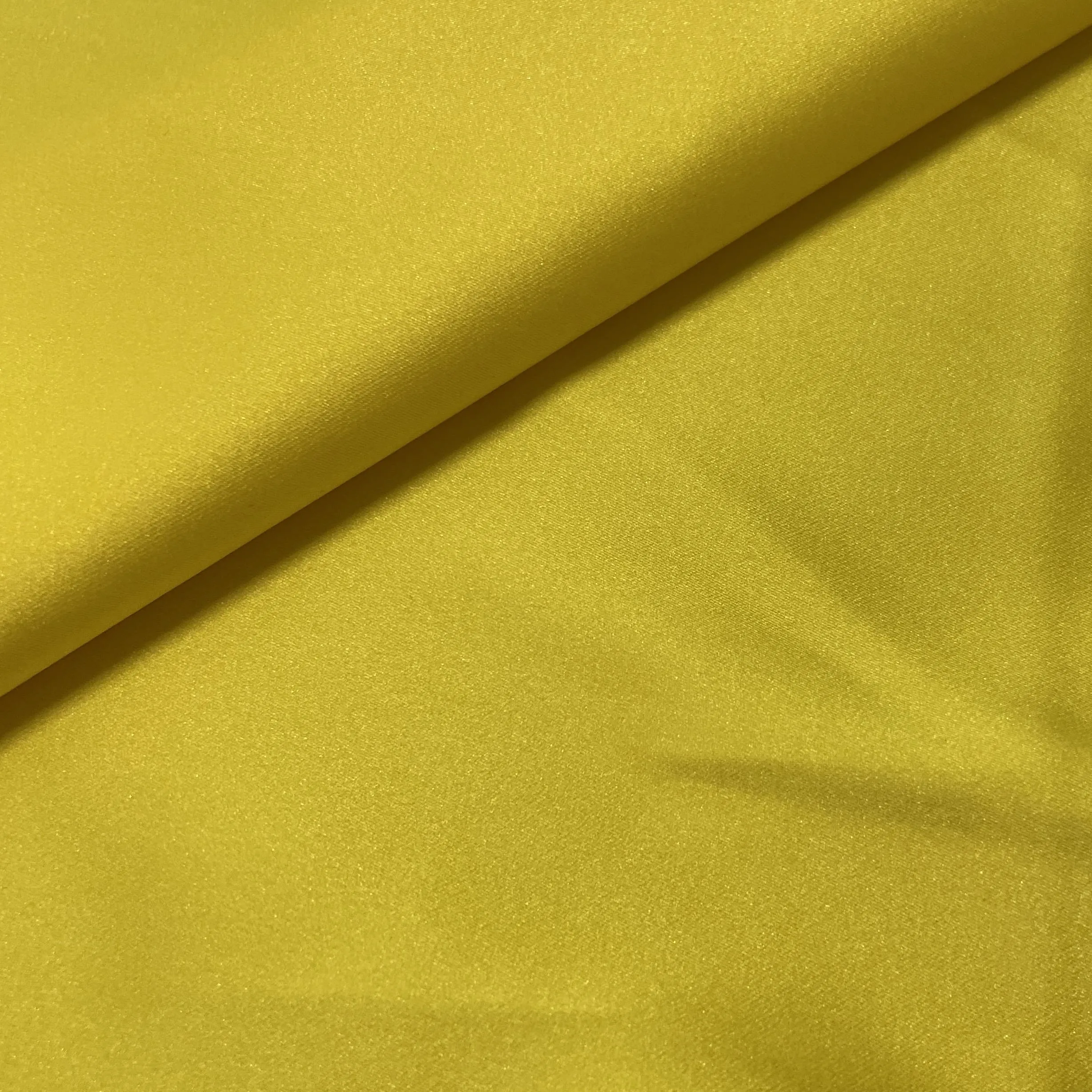 Yellow Solid Celina Satin Fabric