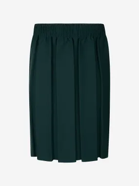 Zeco Girls School Box Pleat Skirt in Green