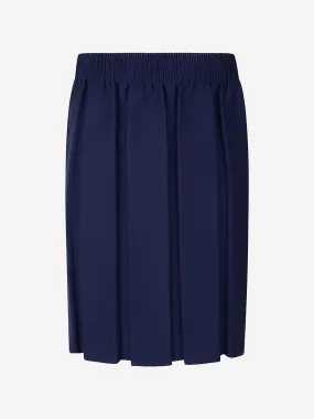 Zeco Girls School Box Pleat Skirt in Navy