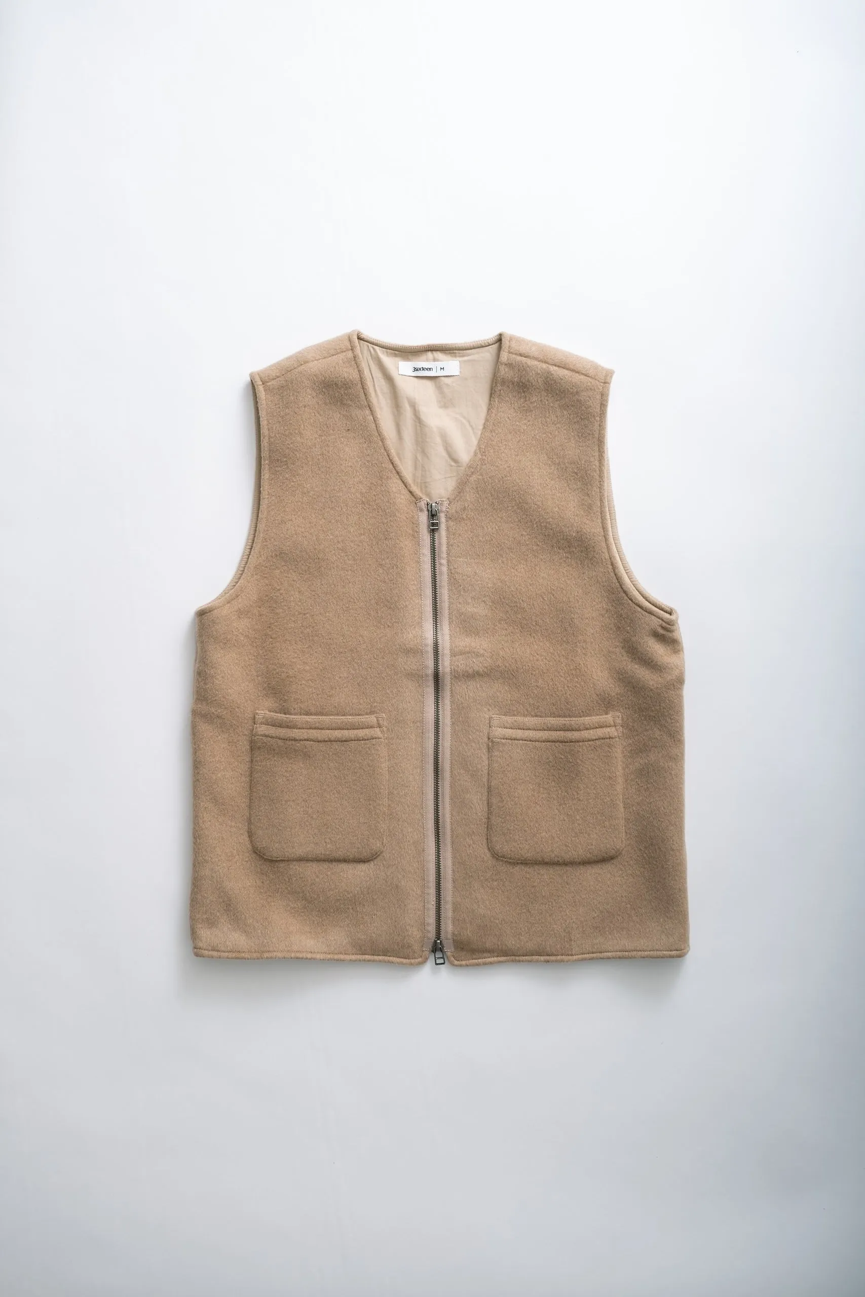 ZIP VEST - COYOTE CASHMERE